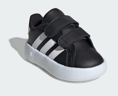 Tenis Adidas Grand Court Base 2.0 Negro/Blanco Bebe