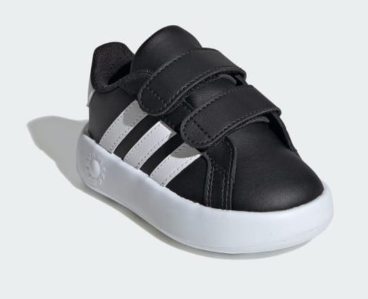 Tenis Adidas Grand Court Base 2.0 Negro/Blanco Bebe