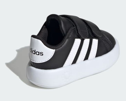 Tenis Adidas Grand Court Base 2.0 Negro/Blanco Bebe