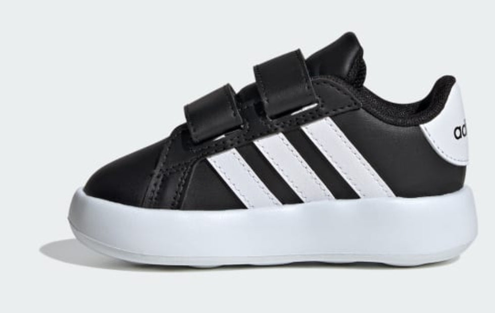 Tenis Adidas Grand Court Base 2.0 Negro/Blanco Bebe